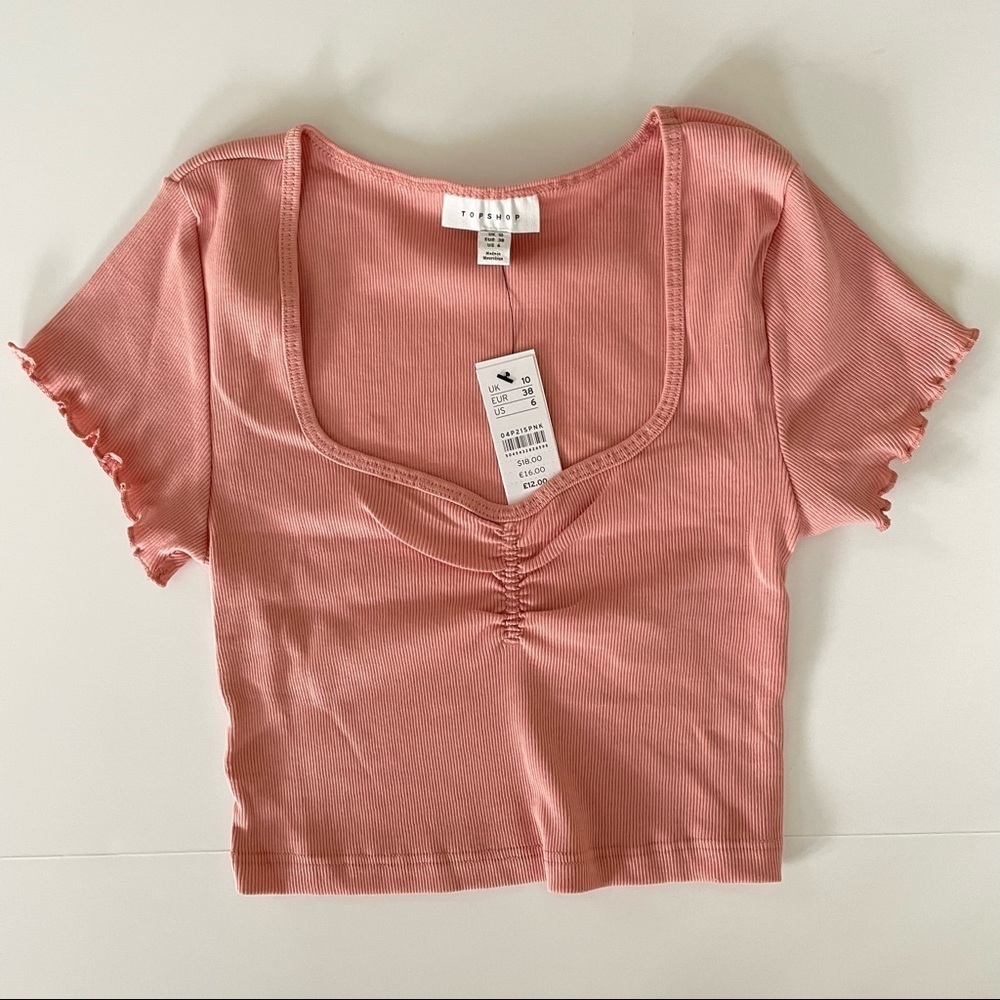 NWT TopShop Pink Cropped Top